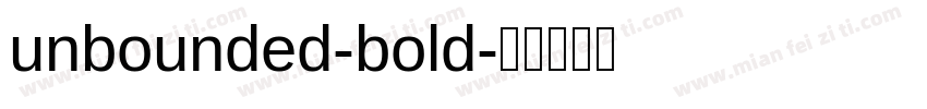 unbounded-bold字体转换