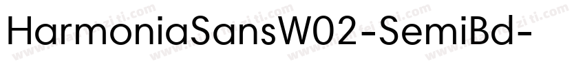 HarmoniaSansW02-SemiBd字体转换