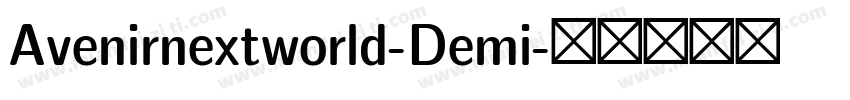 Avenirnextworld-Demi字体转换