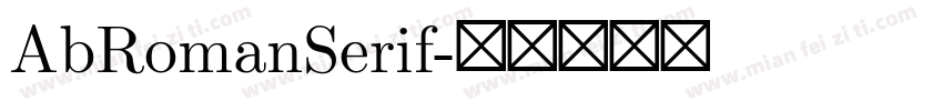 AbRomanSerif字体转换
