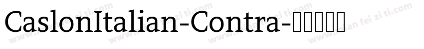 CaslonItalian-Contra字体转换