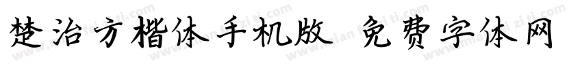楚治方楷体手机版字体转换