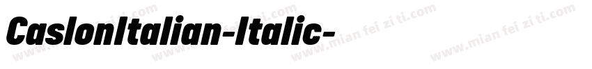 CaslonItalian-Italic字体转换