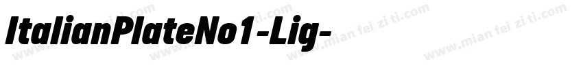 ItalianPlateNo1-Lig字体转换