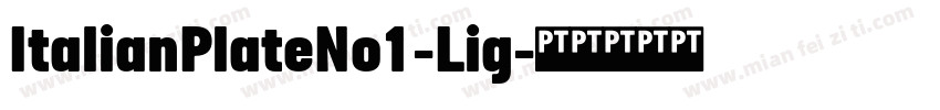 ItalianPlateNo1-Lig字体转换