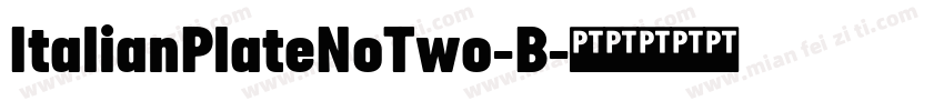 ItalianPlateNoTwo-B字体转换