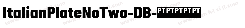 ItalianPlateNoTwo-DB字体转换