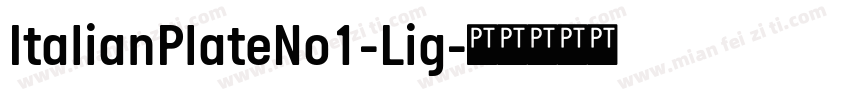 ItalianPlateNo1-Lig字体转换