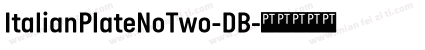 ItalianPlateNoTwo-DB字体转换