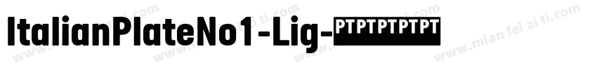 ItalianPlateNo1-Lig字体转换