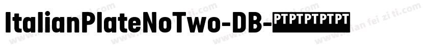 ItalianPlateNoTwo-DB字体转换