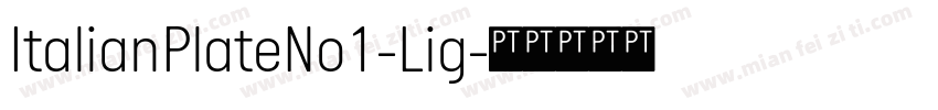ItalianPlateNo1-Lig字体转换