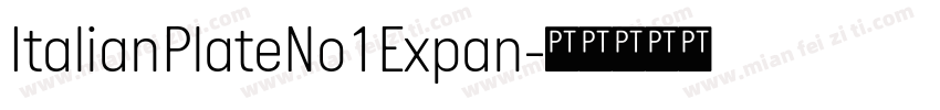 ItalianPlateNo1Expan字体转换