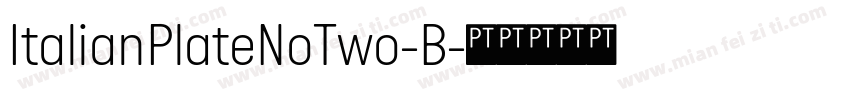 ItalianPlateNoTwo-B字体转换