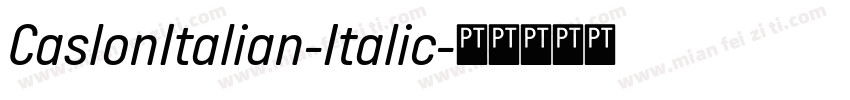 CaslonItalian-Italic字体转换
