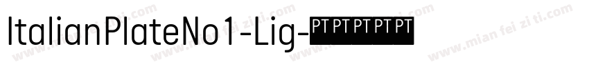ItalianPlateNo1-Lig字体转换