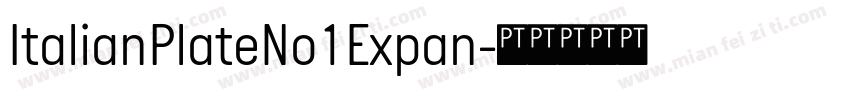 ItalianPlateNo1Expan字体转换