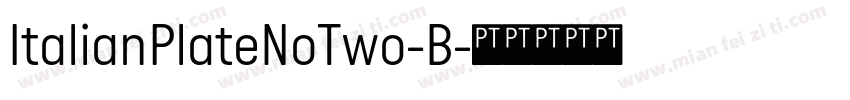 ItalianPlateNoTwo-B字体转换