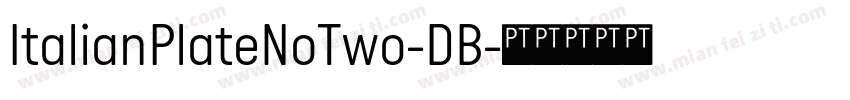 ItalianPlateNoTwo-DB字体转换