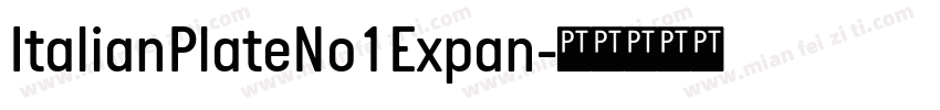 ItalianPlateNo1Expan字体转换