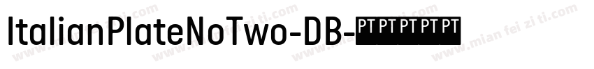 ItalianPlateNoTwo-DB字体转换