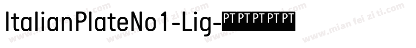 ItalianPlateNo1-Lig字体转换