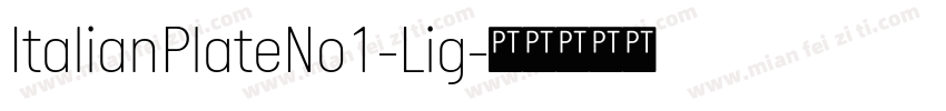 ItalianPlateNo1-Lig字体转换