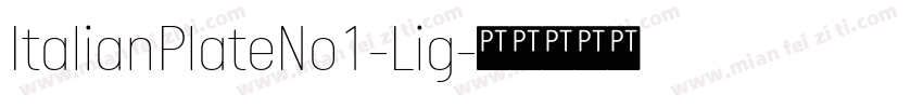 ItalianPlateNo1-Lig字体转换