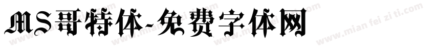 MS哥特体字体转换