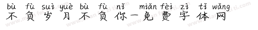 不负岁月不负你字体转换