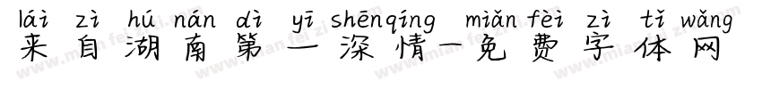 来自湖南第一深情字体转换