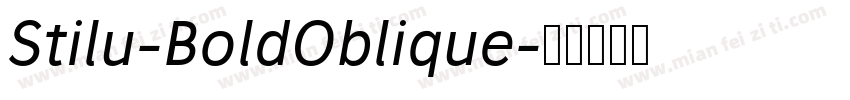 Stilu-BoldOblique字体转换