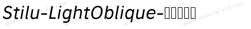 Stilu-LightOblique字体转换