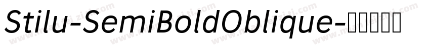 Stilu-SemiBoldOblique字体转换