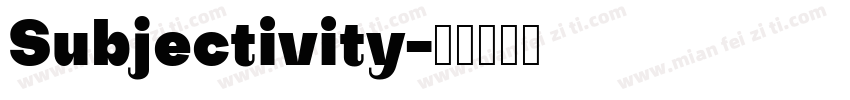 Subjectivity字体转换