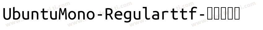 UbuntuMono-Regularttf字体转换