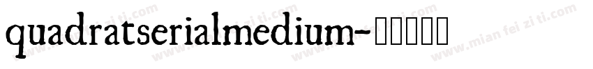 quadratserialmedium字体转换