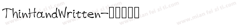 ThinHandWritten字体转换