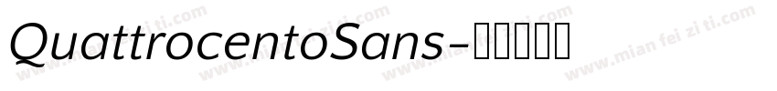 QuattrocentoSans字体转换