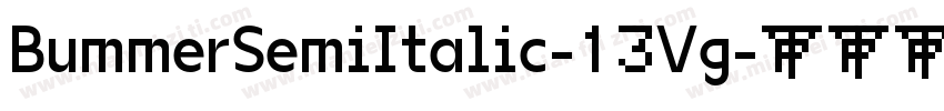BummerSemiItalic-13Vg字体转换