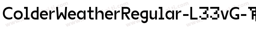 ColderWeatherRegular-L33vG字体转换