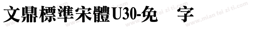 文鼎標準宋體U30字体转换