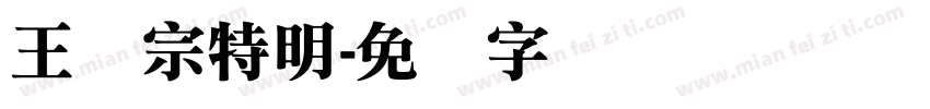王汉宗特明字体转换
