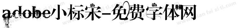 adobe小标宋字体转换