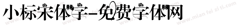 小标宋体字字体转换