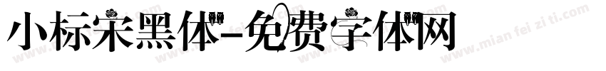小标宋黑体字体转换