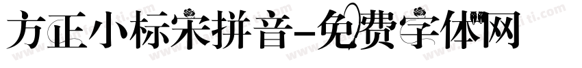 方正小标宋拼音字体转换