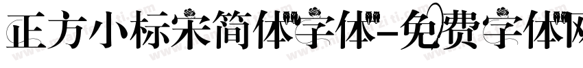 正方小标宋简体字体字体转换