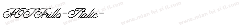 FOTFrillo-Italic字体转换