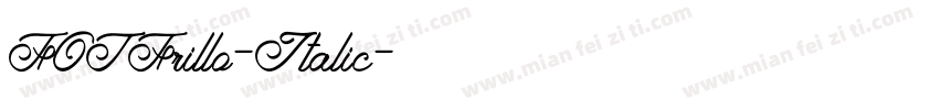 FOTFrillo-Italic字体转换